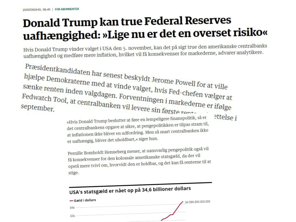 Collage med teksteksempler fra JP