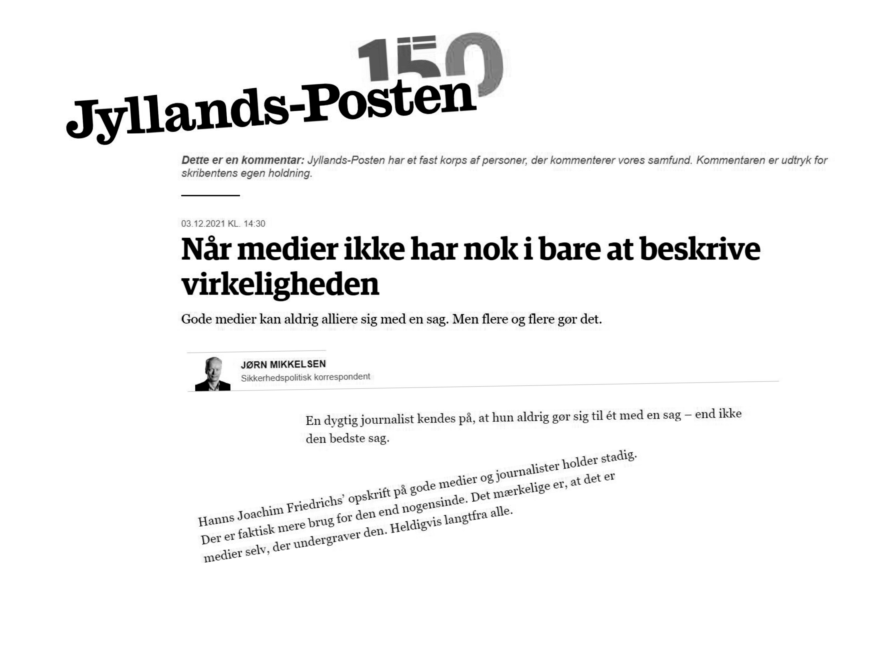 Collage med eksempler fra Jørn Mikkelsens kommentar