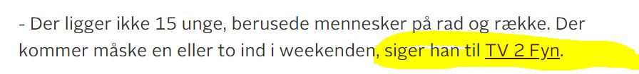 Diskret henvisning til Fyn