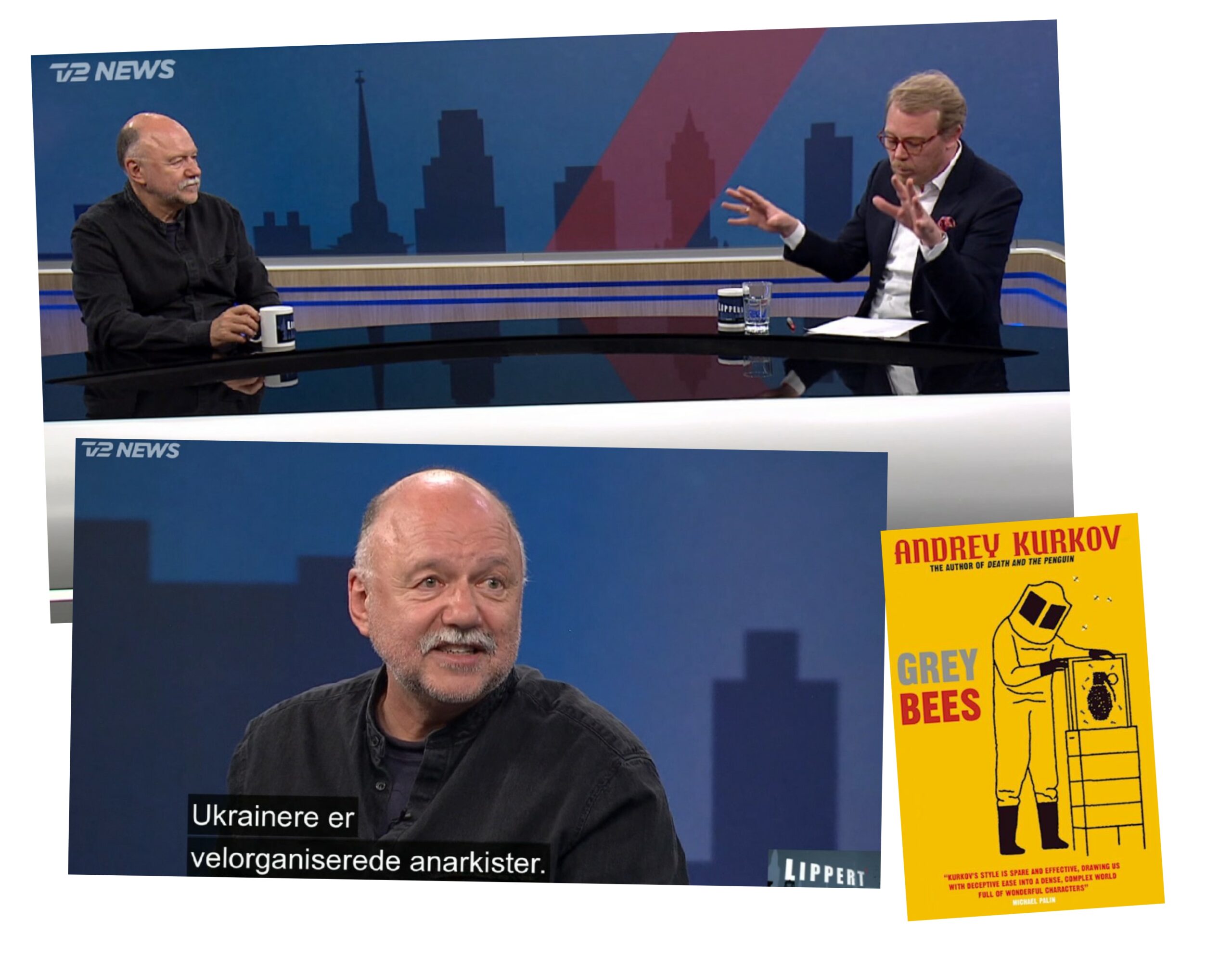 Collage TV2 interview med Kurkov