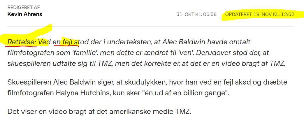 DR rettelse DR rettelse